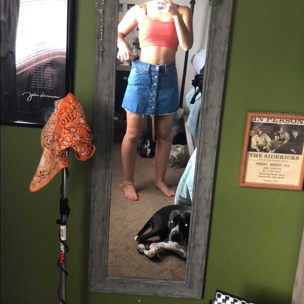 Levi’s button front skirt